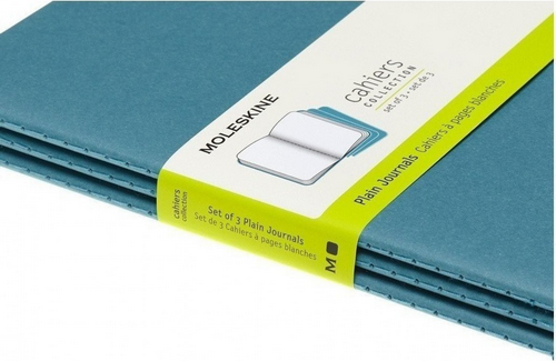 Изображение товара Набор блокнотов Moleskine Cahier Journal large / CH018B44 (3шт, голубой)
