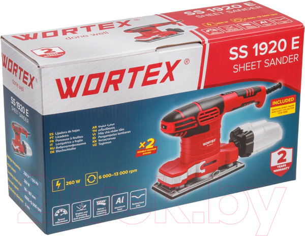 Изображение товара Вибрационная шлифовальная машина Wortex SS 1920 E (1334425)
