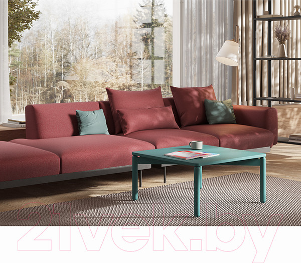 Изображение товара Журнальный столик Latitude Saga / SGBRDTBL-C-SQBL-GRN75 (сине-зеленый)