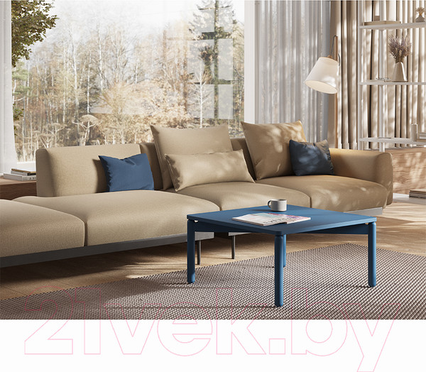 Изображение товара Журнальный столик Latitude Saga / SGBRDTBL-C-SQBL75 (синий)