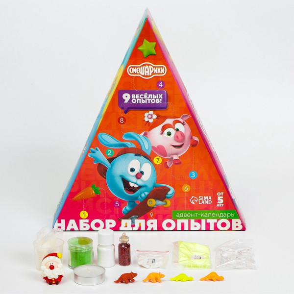 Изображение товара Набор для опытов Смешарики Адвент-календарь. 9 химических опытов / 6915162