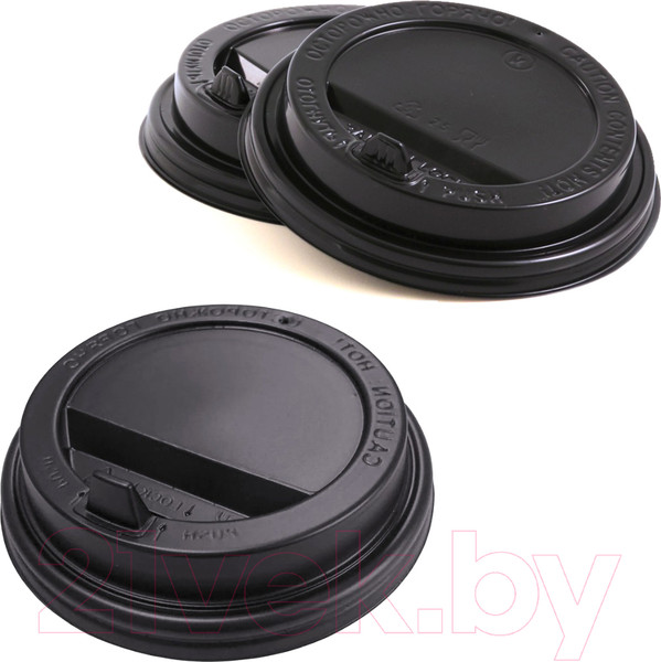 Изображение товара Набор крышек для стаканов Паксервис УК-90К / 286644 (300шт, черный)