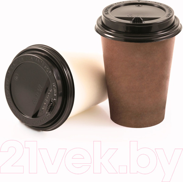 Изображение товара Набор крышек для стаканов Паксервис УК-90К / 386644 (2000шт, черный)