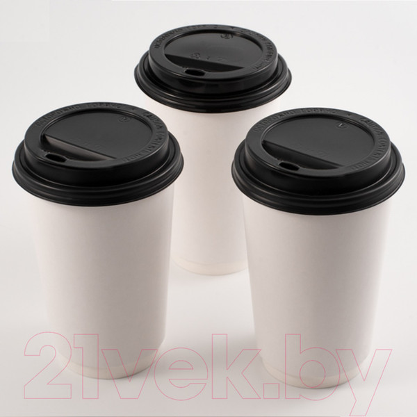 Изображение товара Набор крышек для стаканов Паксервис УК-91К / 387296 (2000шт, черный)