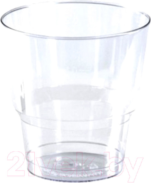 Изображение товара Набор одноразовых стаканов Паксервис Кристалл ПС 200мл / 286645 (100шт, прозрачный)