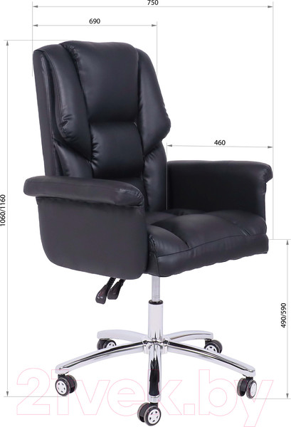 Изображение товара Кресло офисное AksHome Homer Eco (черный)