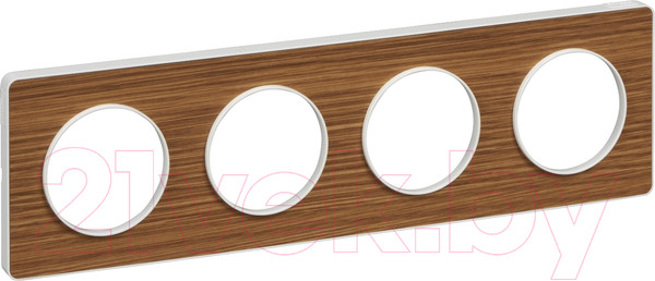 Изображение товара Рамка для выключателей и розеток Schneider Electric Odace S52P808N