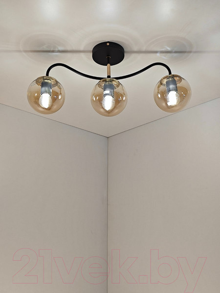 Изображение товара Потолочный светильник Mirastyle MH-1540B/3 BK+FGD