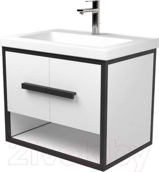 Изображение товара Тумба под умывальник Дабер 009 Тобаго/Эридан/Артвин 60 / Т9.6Т.2.5 (черный/белый)