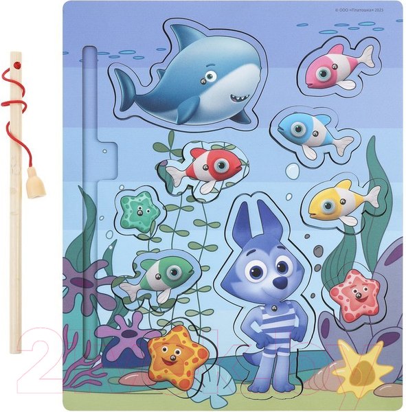 Изображение товара Развивающий игровой набор Mapacha Игра-рыбалка Цветняшки Подводный мир / 962184