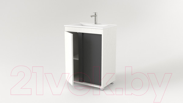 Изображение товара Тумба под умывальник Дабер 013 600 / Т13.6.0.20 (белый древесный/серый)