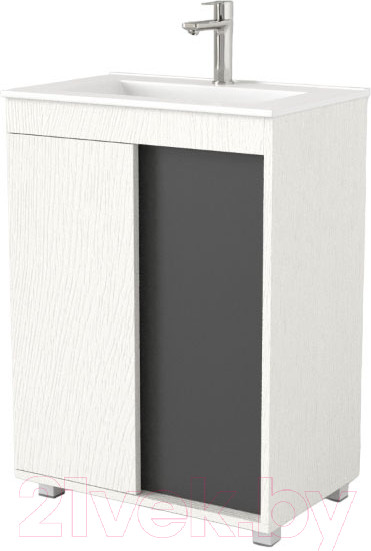 Изображение товара Тумба под умывальник Дабер 013 600 / Т13.6.0.20 (белый древесный/серый)