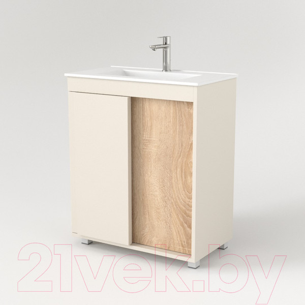 Изображение товара Тумба под умывальник Дабер 013 70 / Т13.7.0.18 (бежевый/дуб бардолино)