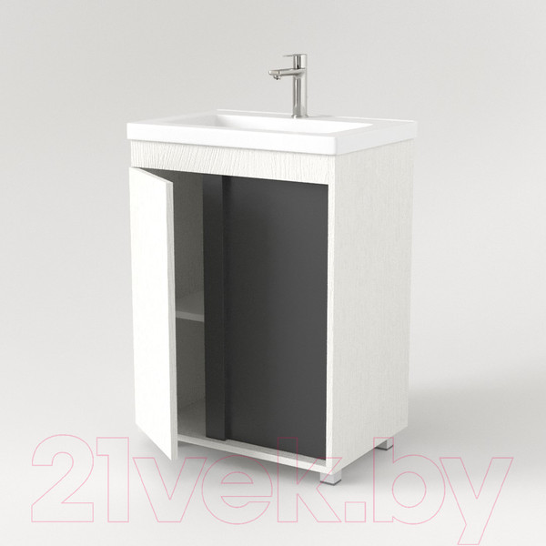 Изображение товара Тумба под умывальник Дабер 013 70 / Т13.7.0.20 (белый древесный/серый)