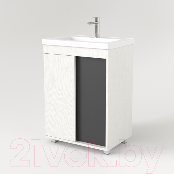 Изображение товара Тумба под умывальник Дабер 013 70 / Т13.7.0.20 (белый древесный/серый)