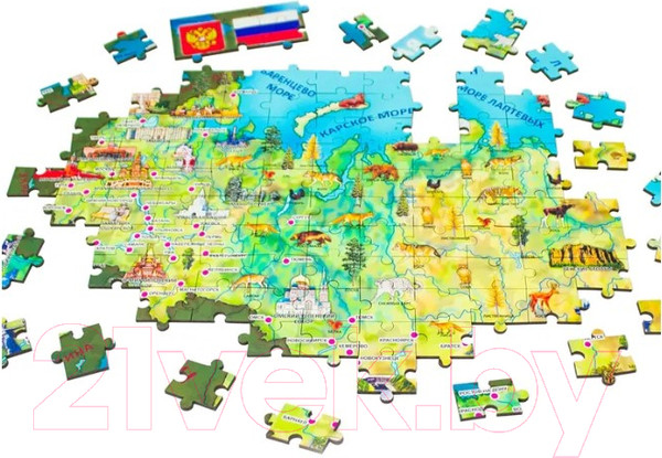 Изображение товара Пазл Грай Карта Российской Федерации / ПЗ-15 