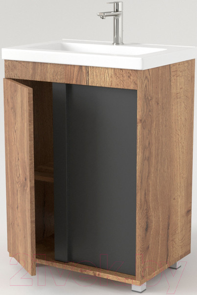 Изображение товара Тумба под умывальник Дабер 013 Тобага/Эридан 80 / Т13.8Т.0.21 (дуб галифакс/серый)