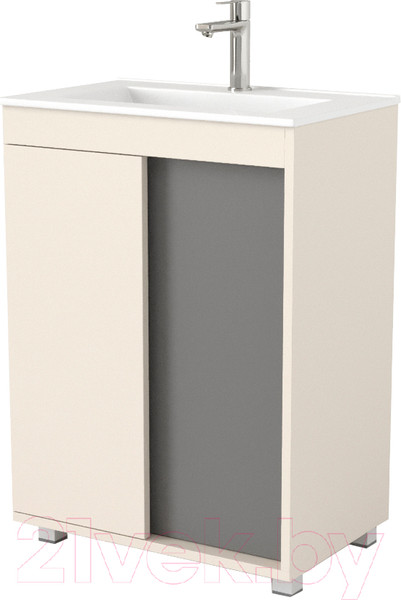 Изображение товара Тумба под умывальник Дабер 013 WeltWasser Deilbach 7517-60 / Т13.6W.0.19 (бежевый/серый)