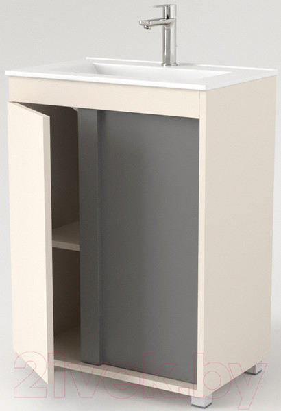 Изображение товара Тумба под умывальник Дабер 013 WeltWasser Deilbach 7517-60 / Т13.6W.0.19 (бежевый/серый)