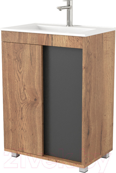 Изображение товара Тумба под умывальник Дабер 013 WeltWasser Deilbach 7517-60 / Т13.6W.0.22 (дуб галифакс/серый)