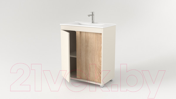 Изображение товара Тумба под умывальник Дабер 013 WeltWasser Deilbach 7517-70 / Т13.7W.0.18 (бежевый/дуб бардолино)