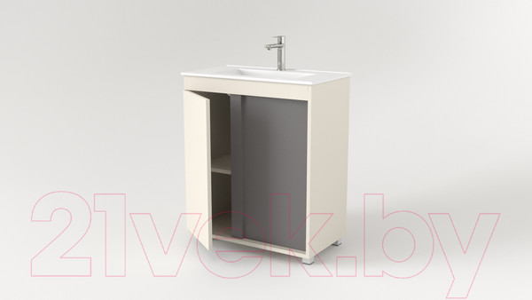 Изображение товара Тумба под умывальник Дабер 013 WeltWasser Deilbach 7517-70 / Т13.7W.0.19 (бежевый/серый)