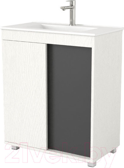 Изображение товара Тумба под умывальник Дабер 013 WeltWasser Deilbach 7517-70 / Т13.7W.0.20 (белый древесный/серый)