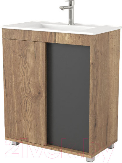 Изображение товара Тумба под умывальник Дабер 013 WeltWasser Deilbach 7517-70 / Т13.7W.0.22 (дуб галифакс/серый)