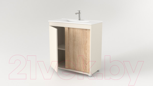 Изображение товара Тумба под умывальник Дабер 013 WeltWasser Deilbach 7517-80 / Т13.8W.0.18 (бежевый/дуб бардолино)