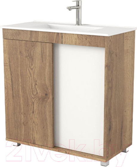 Изображение товара Тумба под умывальник Дабер 013 WeltWasser Deilbach 7517-80 / Т13.8W.0.21 (дуб галифакс/белый)