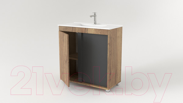 Изображение товара Тумба под умывальник Дабер 013 WeltWasser Deilbach 7517-80 / Т13.8W.0.22 (дуб галифакс/серый)