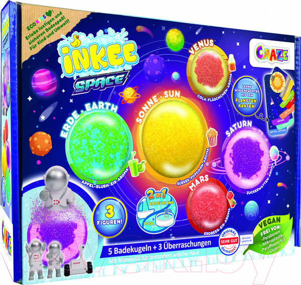 Изображение товара Набор бомбочек для ванны Craze Inkee Планеты солнечной системы / 37645