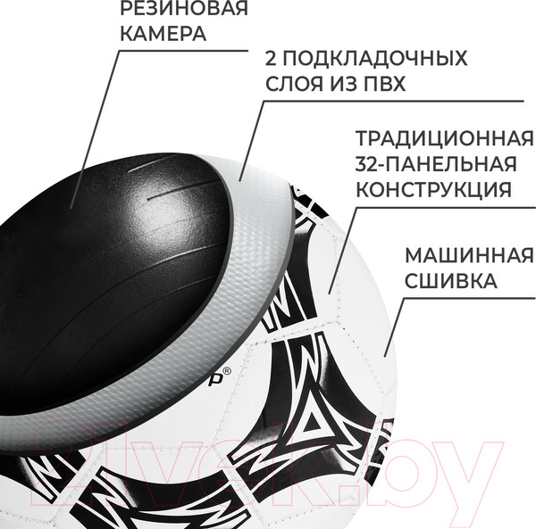 Изображение товара Футбольный мяч Onlytop 534858 (размер 5)