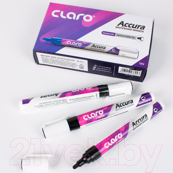 Изображение товара Набор маркеров Claro EMRKWBM002BLCK0200/CL-3694/CL-0901 (10шт, черный)