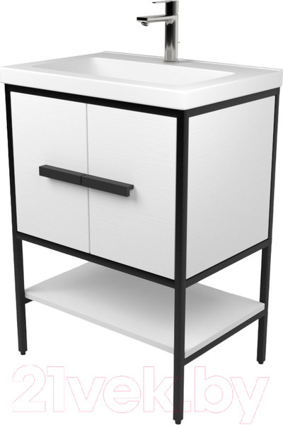 Изображение товара Тумба под умывальник Дабер 010 Тобаго/Эридан/Артвин 60 / Т10.6Т.2.5 (черный/белый)