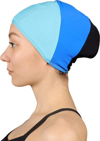 Изображение товара Шапочка для плавания Indigo Sport SM-424 (голубой/синий/черный)