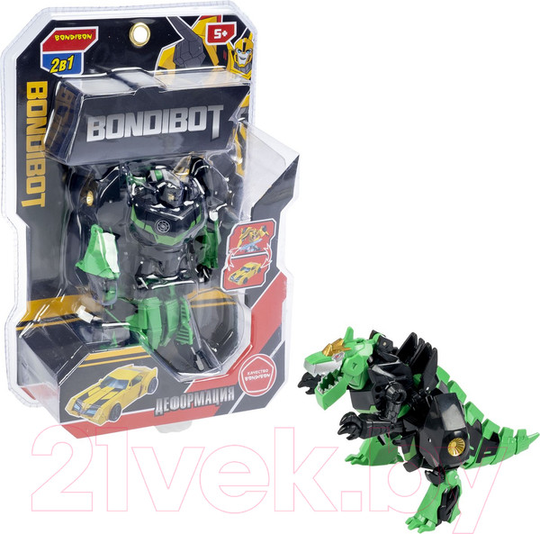 Изображение товара Робот-трансформер Bondibon Динозавр / ВВ6195 (зеленый)
