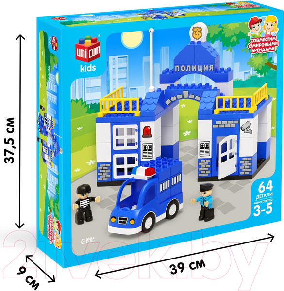Изображение товара Конструктор Unicon Полиция / 9468370 (64эл)