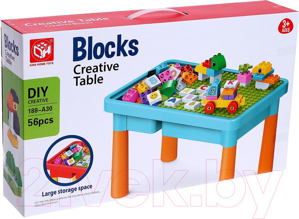 Изображение товара Развивающий игровой стол Kids Home Toys С конструктором и отсеком для хранения 188-A30 / 7120619