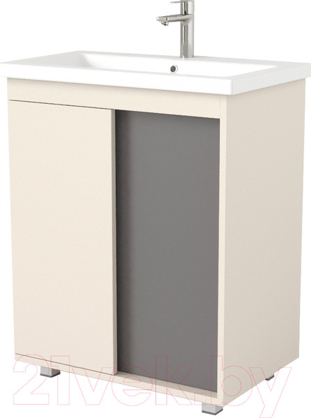 Изображение товара Тумба под умывальник Дабер 013 Cersanit Como 70 / Т13.7C.0.19 (бежевый/серый)