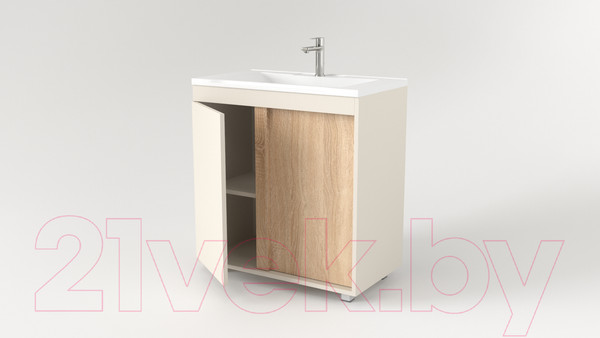 Изображение товара Тумба под умывальник Дабер 013 Andrea Elen 80 / Т13.8А.0.18 (бежевый/дуб бардолино)