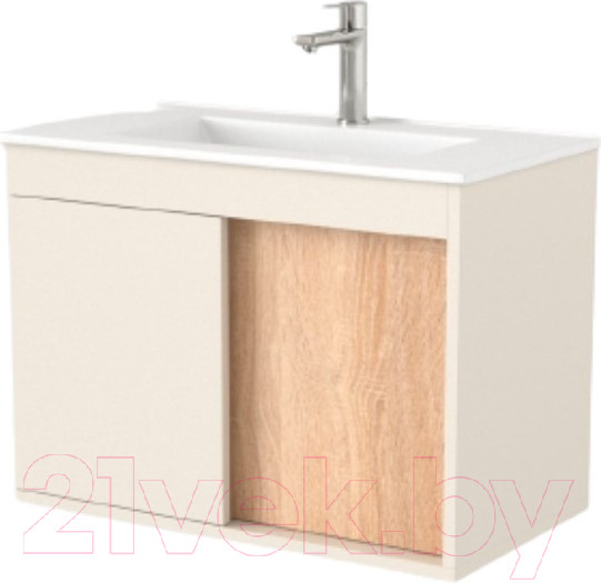Изображение товара Тумба под умывальник Дабер 014 60 / Т14.6.0.18 (бежевый/дуб бардолино)