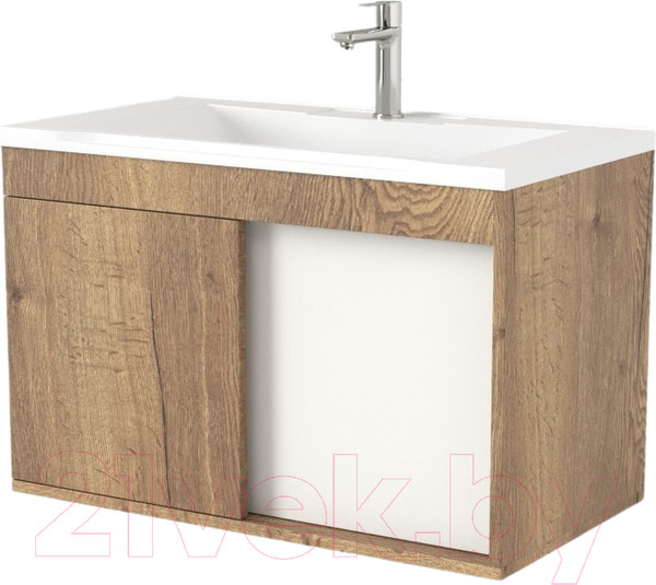Изображение товара Тумба под умывальник Дабер 014 70 / Т14.7.0.21 (дуб галифакс/белый)