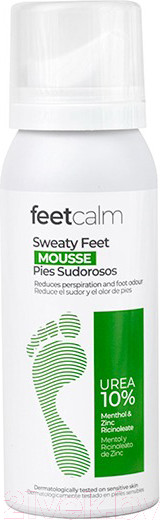 Изображение товара Пенка для ног Feetcalm Sweaty Feet Mousse 10% Мочевины против потливости ног (75мл)