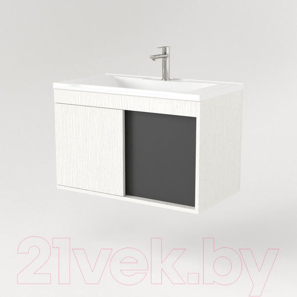 Изображение товара Тумба под умывальник Дабер 014 WeltWasser Deilbach 7517-60 / Т14.6W.0.20 (белый древесный/серый)