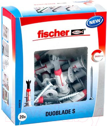 Изображение товара Дюбель для гипсокартона FISCHER Duoblade S с саморезом 545678K (20шт)