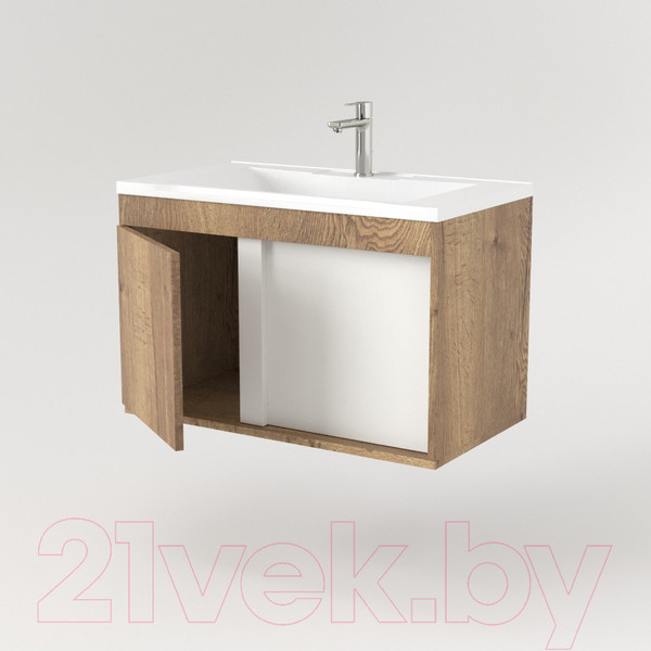 Изображение товара Тумба под умывальник Дабер 014 WeltWasser Deilbach 7517-70 / Т14.7W.0.21 (дуб галифакс/белый)
