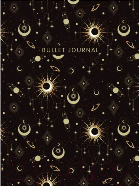 Изображение товара Блокнот Эксмо Bullet Journal. С наклейками / 9785041888282 (160л, эзотерический темный)