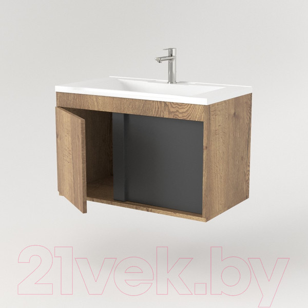 Изображение товара Тумба под умывальник Дабер 014 WeltWasser Deilbach 7517-80 / Т14.8W.0.21 (дуб галифакс/серый)