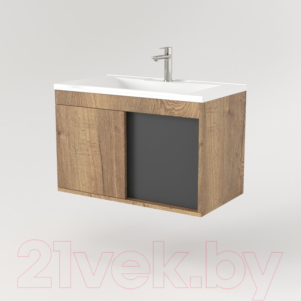 Изображение товара Тумба под умывальник Дабер 014 WeltWasser Deilbach 7517-80 / Т14.8W.0.21 (дуб галифакс/серый)